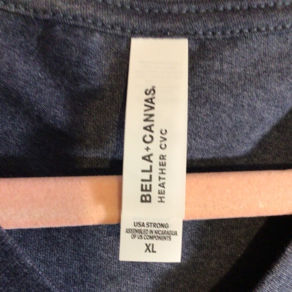 Bella Canvas V Neck XL Blue Heather - Picture 3 of 4